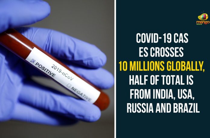 2020 coronavirus pandemic, brazil, Coronavirus, Coronavirus Cases, coronavirus latest news, Coronavirus Pandemic, Coronavirus Pandemic Live Updates, COVID 19 Cases, Covid-19 Cases Crosses 10 Millions Globally, Covid-19 Cases Global Count, India, Russia, Total COVID 19 Cases, USA
