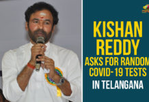 Kishan Reddy Asks For Random COVID-19 Tests In Telangana Greater Hyderabad Municipal Corporation, KCR, kishan reddy, Kishan Reddy Asks For Random COVID-19 Tests In Telangana, Kishan Reddy On Coronavirus, Kishan Reddy On Coronavirus Tests, Random COVID-19 Tests In Telangana, Telangana, Telangana cm kcr, telangana corona tests