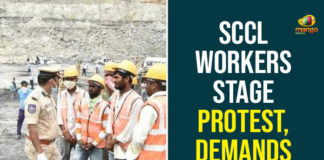 Blast in Singareni Collieries Mine, coal mine accident, coal mines ramagundam, Ramagundam, SCCL Mines, SCCL Workers, SCCL Workers Demands Compensation, SCCL Workers Protest, SCCL Workers Stage Protest, Seven injured in mine mishap, Singareni, Singareni blast, Singareni Collieries Company Limited, Singareni Collieries Mine, Singareni Collieries Mine at Ramagundam, Telangana