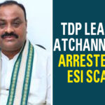 Andhra Pradeesh ESI Scam, AP Breaking News, AP ESI Scam, AP Police Arrests Former Minister, ESI Scam, ESI Scam In AP, Police arrest Atchannaidu over ESI scam, Police arrest TDP MLA Atchannaidu, TDP MLA Atchannaidu Arrested in ESI Scam