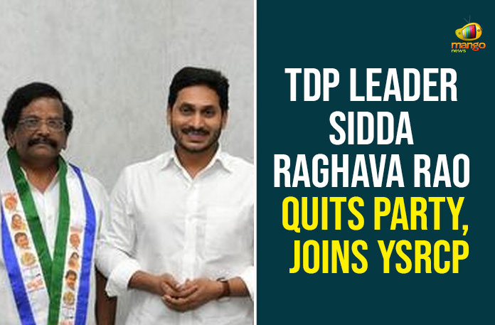 TDP-Leader-Sidda-Raghava-Rao-Quits-Party,-Joins-YSRCP AP CM YS Jagan, AP News, AP Political Updates, Sidda Raghava Rao Joined In YCP, Sidda Raghava Rao Joined In YCP In the Presence Of AP CM YS Jagan, TDP, TDP Senior Leader Joined In YCP, TDP Senior Leader Sidda Raghava Rao, TDP Senior Leader Sidda Raghava Rao Joined In YCP, YCP, YS Jagan