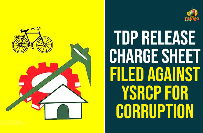 TDP-Release-Charge-Sheet-Filed-Against-YSRCP-For-Corruption AP NEWS, AP Political News, AP political news updates, Charge Sheet Filed Against YSRCP For Corruption, TDP, TDP Releases Charge Sheet Filed Against YSRCP, TDP Releases YSRCP Corruption Charge Sheet, TDP VS YCP, TDP YCP Conflicts, YSRCP Corruption Charge Sheet
