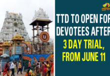 TTD To Open For Devotees After 3 Day Trial, From June 11 AP Govt, Coronavirus, Darshans at Tirumala, Darshans in Tirumala Tirupati Temple, Tirumala Tirupati, Tirumala Tirupati Devasthanam, Tirumala Tirupati Temple, Tirupati Balaji temple, TTD, TTD Temple For Darshan, TTD To Open For Devotees After 3 Day Trial