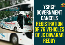 YSRCP Government Cancels Registration Of 76 Vehicles Of JC Diwakar Reddy