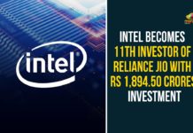 11th Investor Of Reliance Jio, Intel Becomes 11th Investor Of Reliance Jio, Intel Capital of Intel Corporation, Jio platform, Reliance Jio, reliance jio latest news, Reliance Jio Platforms