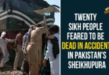 Twenty Sikh People Feared To Be Dead In Accident In Pakistan’s Sheikhupura 20 Sikh Pilgrims Killed, bus and a train clash near Sheikhupura, pakistan, Pakistan train-bus collision, train clash near Sheikhupura, Train hits bus carrying Sikh pilgrims in Pakistan, Train hits bus in Pakistan