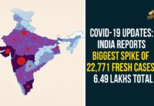 Covid-19 Updates: India Reports Biggest Spike Of 22,771 Fresh Cases, Total 6.49 Lakhs 22771 Positive Cases In India, Coronavirus Cases In India, Coronavirus Deaths In India, Coronavirus In India, Coronavirus Live Updates, coronavirus positive cases, Coronavirus Positive Cases In India, india coronavirus cases, india coronavirus deaths, India Covid-19 Updates, Total Corona Cases In India