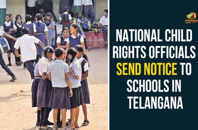 Central Government, National Child Rights, National Child Rights Officials, National Child Rights Officials Send Notice To Telangana Schools, Online Classes, Telangana Parents Association for Child Rights and Safety, Telangana School Education, Telangana Schools