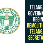 Secretariat Demolition, telangana, Telangana govt begins demolishing Secretariat, Telangana New Secretariat, Telangana News, Telangana Political Updates, telangana secretariat, Telangana Secretariat Demolition, Telangana Secretariat Demolition Process Started