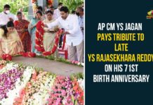 Andhra Pradesh CM Jagan pays tributes to YSR at Idupulapaya, AP CM YS Jagan Pays Tribute to YSR at YSR Ghat, AP CM YS Jagan Pays Tribute to YSR at YSR Ghat in Idupulapaya, Idupulapaya, YS Jagan Pays Tribute to YSR, YSR Birth Anniversary, YSR Birth Anniversary Celebrations, YSR Ghat in Idupulapaya