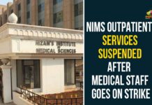 NIMS Coronavirus, NIMS Medical Staff Goes On Strike, NIMS Medical Staff Strike, NIMS Outpatient Services Suspended, NIMS Staff Strike, NIMS Strike, Nizam Institute Medical Science, Telangana Coronavirus, Telangana Coronavirus News