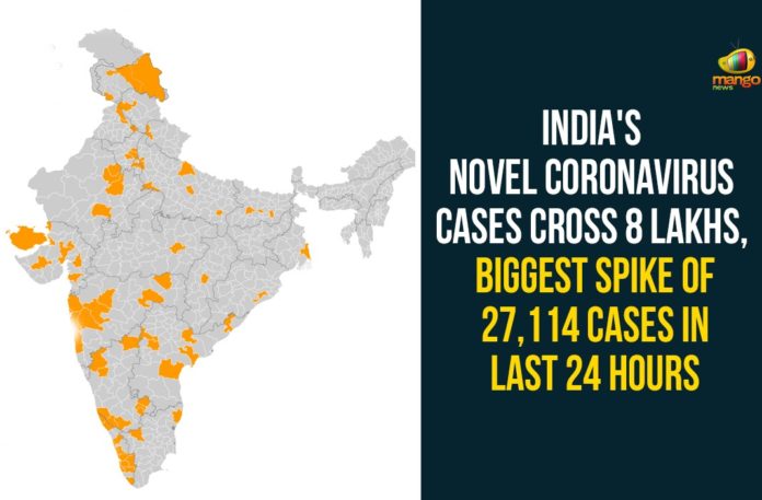 Coronavirus Cases In India, Coronavirus In India, Coronavirus in India live updates, Coronavirus Live Updates, Coronavirus outbreak, coronavirus positive cases, Coronavirus Positive Cases In India, india coronavirus cases, india coronavirus deaths, India Cross 8 Lakh Cases, Total Corona Cases In India