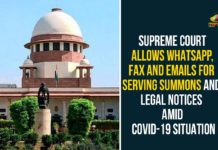 Fax, National News, summons and legal notices, Supreme Court allows sending Notices and Summons by WhatsApp, Supreme Court allows service of summons via WhatsApp, Supreme Court Allows WhatsApp