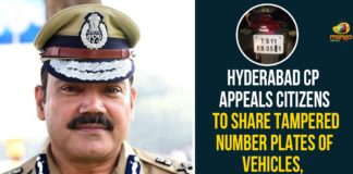 A Step To Curb Chain Snatchers, Anjani Kumar, Chain snatchers, CP Anjani Kumar, Hyderabad, Hyderabad Chain snatchers, Hyderabad CP, Hyderabad CP Appeals Citizens To Share Tampered Number Plates Of Vehicles, Police Commissioner Anjani Kumar, Telangana