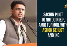 Sachin Pilot To Not Join BJP, Amid Turmoil With Ashok Gehlot And INC Ashok Gehlot vs Sachin Pilot, Deputy Chief Minister of Rajasthan, Rajasthan Crisis, Rajasthan political crisis, Rajasthan political crisis news, Rajasthan Political News, Sachin Pilot, Sachin Pilot Latest News, Sachin Pilot To Not Join BJP, Sachin Pilot Turmoil With Ashok Gehlot And INC