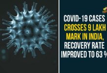 Covid-19 Cases Crosses 9 Lakh Mark In India, Recovery Rate Improved To 63 % Coronavirus Cases In India, Coronavirus Deaths In India, Coronavirus Higlights, Coronavirus In India, Coronavirus in India live updates, Coronavirus Live Updates, Coronavirus news highlights, Coronavirus outbreak, coronavirus positive cases, Coronavirus Positive Cases In India, india coronavirus cases, india coronavirus deaths,Total Corona Cases In India