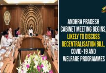 Andhra Pradesh cabinet, Andhra Pradesh Cabinet Meeting, AP Cabinet, ap cabinet meet, AP cabinet meeting, AP Cabinet Meeting Today, AP Decentralisation Bill, AP Establishment of New Districts, AP New Districts, AP Welfare Programmes, COVID-19, Formation of new districts