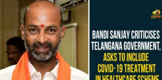 Bandi Sanjay Asks To Include Covid-19 Treatment In Healthcare Scheme, Bandi Sanjay Criticises Telangana Government, Bandi Sanjay Kumar, BJP President Bandi Sanjay, Telangana BJP President Bandi Sanjay