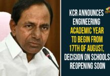 KCR Announces Engineering Academic Year To Begin From 17th of August, Decision On Schools Reopening Soon CM KCR, CM KCR Held an Extended Meeting on the Education Sector, degree pg exams, Degree PG Exams in Telangana, KCR Meeting on the Education Sector, Telangana Degree PG Exams, Telangana Engineering, Telangana Engineering Exams
