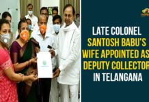 CM KCR, Col Santosh Babu, Col Santosh Babu Wife, Col Santosh Babu Wife Santoshi, Col Santosh Babu Wife Santoshi Job, Deputy Collector Appointment Orders to Col Santosh Babu Wife, Deputy Collector Appointment Orders to Col Santosh Babu Wife Santoshi