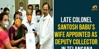 CM KCR, Col Santosh Babu, Col Santosh Babu Wife, Col Santosh Babu Wife Santoshi, Col Santosh Babu Wife Santoshi Job, Deputy Collector Appointment Orders to Col Santosh Babu Wife, Deputy Collector Appointment Orders to Col Santosh Babu Wife Santoshi