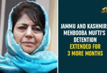 Jammu and Kashmir, Jammu and Kashmir administration, Jammu and Kashmir chief minister, Jammu and Kashmir News, Mehbooba Mufti, Mehbooba Mufti Detention Extended, Mehbooba Mufti’s Detention, Mehbooba Mufti’s Detention Extended For 3 More Months, Peoples Democratic Party