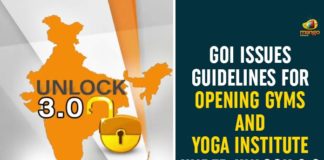Coronavirus, coronavirus news, GoI Issues Guidelines For Opening Gyms And Yoga, India Unlock 3, Unlock 3, unlock 3 guidelines, Unlock 3 News, Unlock 3 Rules, Unlock 3 Updates, Unlock 3.0, Unlock 3.0 Guidelines