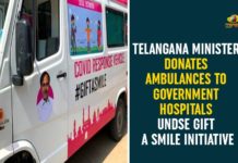 Government Hospitals, Government Hospitals Undse Gift A Smile Initiative, Pandemic Crisis, Puvvada Ajay Kumar, Telangana Minister, Telangana Minister Donates Ambulances, Telangana Minister Donates Ambulances To Government Hospitals, Transport Minister of Telangana