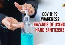 COVID-19 Awareness: Hazards Of Using Hand Sanitizers Coronavirus outbreak, Coronavirus Pandemic, Coronavirus Precautions, Coronavirus Prevention, Coronavirus Symptoms, Coronavirus Treatment, Coronil, Corosure, COVAXIN, Covid-19 Awareness, Modes Of Transmission And Precautions