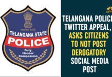 Telangana Police Twitter Appeal, Asks Citizens To Not Post Derogatory Social Media Post Bengaluru riot, Derogatory Social Media Post, DGP TELANGANA POLICE, Telangana, Telangana DGP Mahender Reddy, Telangana news, Telangana Police Twitter Appeal