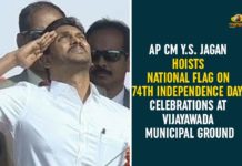 AP CM YS Jagan, AP CM YS Jagan Hoists National Flag At Indira Gandhi Stadium, CM YS Jagan Hoists National Flag, Independence Day 2020, Independence Day Celebrations, Independence Day Celebrations 2020, Independence Day News, Indira Gandhi Stadium, YS Jagan Hoists National Flag, YS Jagan Hoists National Flag At Indira Gandhi Stadium