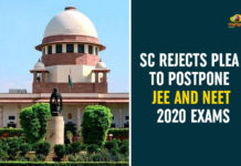 JEE Exams, JEE Mains Exams, National Eligibility Cum Entrance Test, NEET, NEET 2020 exam, NEET 2020 Exam Date, NEET and JEE Mains Exams, NEET Exams Date, Supreme Court, Supreme Court Dismissed a Petition Seeking Postponement of NEET