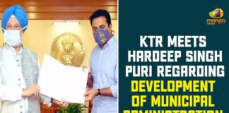 Delhi, KT Rama Rao meets Union Minister Hardeep Puri, KTR, KTR Delhi Tour, KTR meets aviation minister Hardeep Singh, KTR meets Union Minister on central funds, Minister KTR Meets Unioin Minister, Minister KTR Meets Unioin Minister Hardeep Singh, Revive Warangal airport, Unioin Minister Hardeep Singh Puri