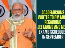 Academicians Writes To PM Modi, Academicians Writes To PM Modi Regarding JEE Mains, JEE And NEET Examination Issue, JEE Mains And NEET Exams, JEE Mains And NEET Exams Scheduled In September, Joint Entrance Examination, National Eligibility Cum Entrance Test, NEET Entrance Exams, NEET Entrance Exams 2020, NEET Entrance Exams 2020 Amid COVID-19