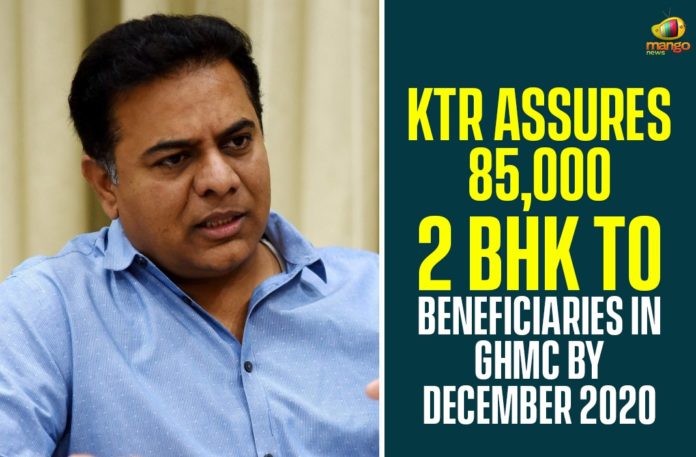 2BHK Housing Government of Telangana, Dignity Housing Schemes, Dignity Housing Schemes in Hyderabad, Hyderabad, KTR On Dignity Housing Schemes in Hyderabad, Minister KTR, Minister KTR Review Meeting, Status of Dignity Housing Schemes, Telangana 2BHK Housing Scheme