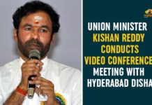 Hyderabad DISHA, Hyderabad District Development Coordination and Monitoring Committee, kishan reddy, Kishan Reddy Video Conference Meeting, Kishan Reddy Video Conference Meeting With Hyderabad DISHA, Union Minister Kishan Reddy, Union Minister Kishan Reddy Conducts Video Conference, Union Minister of State for Home Affairs