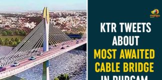 Cable Stay Bridge on Durgam Cheruvu, Durgam Cheruvu, Durgam Cheruvu Bridge, Durgam Cheruvu Cable Bridge, Durgam Cheruvu Cable Bridge News, Durgam Cheruvu Cable Bridge Opening, Durgam Cheruvu Cable Bridge Updates, Durgam Cheruvu Cable Stay Bridge, Minister KTR, Stay Bridge on Durgam Cheruvu to be Unveiled Very Soon