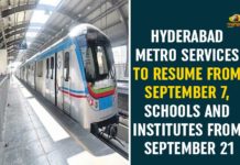 Hyderabad Metro Services To Resume, Metro Guidelines & Rules, Metro Services, metro services in hyderabad, Metro Services In Telangana, Metro Services Likely To Resume, Metro Services Resuming, Schools And Institutes From September 21, Telangana Lockdown