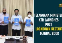 KTR, KTR Launches Post Lockdown Restart Manual Book, Minister KTR, post lockdown manual, post lockdown manual book, Post Lockdown Restart Manual Book, Post-Lockdown Restart Manual, Restart Manual Book, Telangana Minister kTR, TSCHE, VNRVJIET, workplace guidelines post lockdown