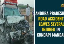 Andhra Pradesh Road Accident, Andhra Pradesh Road Accident News, Andhra Pradesh Road Accident Today, Eleven people injured in a road mishap at Kondapi, Kondapi Mandal, Prakasam District News, Road Accident In Kondapi, Road Accident In Kondapi Mandal, Road Accident Leaves Several Injured In Kondapi Mandal