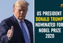 Donald Trump, Donald Trump Nominated for Nobel Peace Prize-2021, Donald Trump Nominated for Nobel Prize, Nobel Peace Prize 2021, nobel peace prize 2021 nominees, Nobel Prize nominees, US President, US President Donald Trump, US President Trump nominated for 2021 Nobel Peace Prize