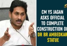 Ambedkar Statue, Ambedkar statue in PWD grounds, Andhra Pradesh, andhra pradesh chief minister, AP CM, AP CM YS Jagan, Construction of Ambedkar Statue, Construction of Ambedkar Statue in Vijayawada, Vijayawada, Vijayawada Ambedkar Statue, Vijayawada Construction of Ambedkar Statue, YS Jagan, YS Jagan Review on Construction of Ambedkar Statue