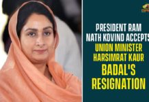 Farmers Bills, Harsimrat Kaur Badal, Harsimrat Kaur Badal Protest Against Farmers Bills, Harsimrat Kaur Badal quits Union Cabinet, Harsimrat Kaur Badal Resigned to Union Minister Post, Harsimrat Kaur Badal resigns as union minister, Protest Against Farmers Bills, Union minister Harsimrat Kaur Badal resigns