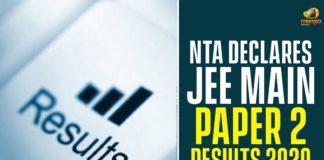 JEE, JEE Main 2020 Paper 2, JEE Main Paper 2 Result 2020 declared, JEE Main Paper 2 Results, JEE Main Paper 2 Results 2020, JEE Results, JEE Results 2020, Joint Entrance Examination, NTA Declares JEE Main Paper 2 Results 2020