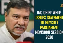 Boycott Parliament Monsoon Session 2020, Chief Whip of the Indian National Congress, INC Chief, INC Chief Whip Issues Statement To Boycott Parliament Session, Jairam Ramesh, Parliament, Parliament Live Updates, parliament monsoon session 2020, parliament session, parliament session 2020, Rajya Sabha Monsoon session Day 9