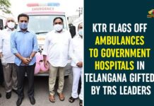 Ambulance Vehicles under Gift a Smile, Covid Response Ambulances, gift a smile ambulance, Gift A Smile campaign, Gift A Smile campaign by KTR, gift a smile ktr, KTR Gift A Smile Program, KTR gifts ambulances under gift a smile, KTR on Gift A Smile Program, Minister KTR Launches Covid Response Ambulances, Pragathi Bhavan