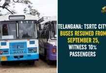 RTC Bus Services In Telangana, Telangana RTC Bus Services, Telangana State Road Transport Corporation, TSRTC, TSRTC Bus Services, TSRTC City Buses Resumed, TSRTC City Buses Resumed In Telangana, TSRTC News, TSRTC Updates