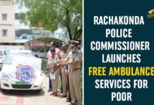 Ambulance Services For Poor, Area Hospital Vanasthalipuram in B.N.Reddy Nagar, Commissioner, Free Ambulance Services For Poor, Police Commissioner of Rachakonda, Rachakonda Ambulance Services For Poor, Rachakonda Covid Control Room, Rachakonda Police Commissioner, Rachakonda Police Commissioner Launches Free Ambulance Services For Poor