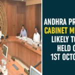 Andhra Pradesh, Andhra Pradesh cabinet, Andhra Pradesh Cabinet Meet, Andhra Pradesh cabinet meet on October 1, Andhra Pradesh cabinet meeting, Andhra Pradesh Cabinet to Meet on October 1st, Andhra Pradesh CM YS Jagan Mohan Reddy, Andhra Pradesh Latest Updates, AP Cabinet Meet, YS Jagan Cabinet Meeting