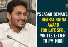 Andhra CM writes to PM, Andhra CM writes to PM Modi seeks Bharata Ratna for SPB, Andhra Pradesh CM, Andhra Pradesh CM YS Jaganmohan Reddy, Bharat Ratna For SP Balasubrahmanyam, Bharat Ratna For SPB, CM Jagan Wrote a Letter to PM Modi, Jagan seeks Bharat Ratna on SPB, YS Jagan seeks Bharata Ratna for S P Balasubrahmanyam